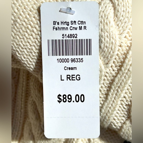 NWT LL BEAN sM 💯organic cotton cable knit sweater Super soft-BEAN quality! - Picture 7 of 7